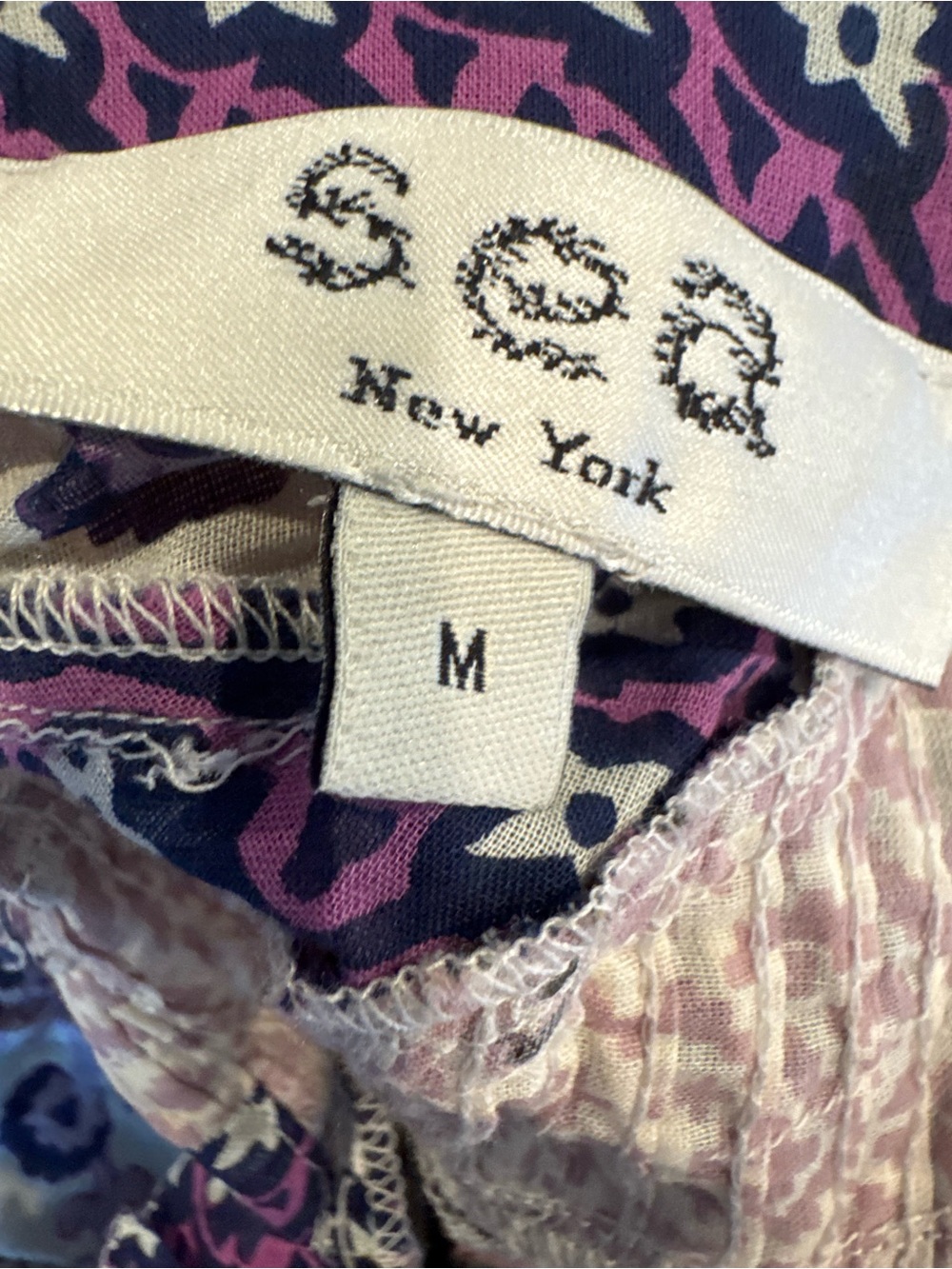 Sea New York Purple Paisley Print Long-Sleeve Brigitte Border Blouse | M - Picture 6 of 6